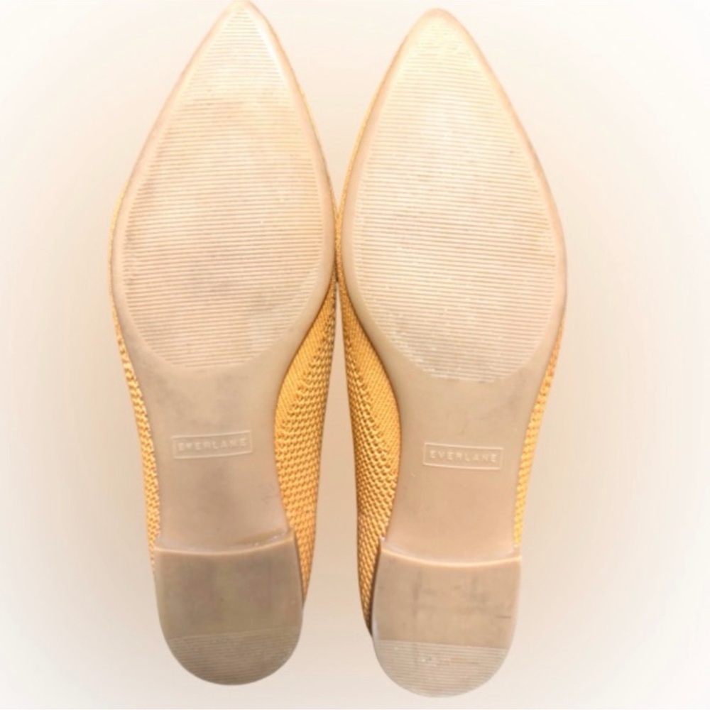 Everlane ReKnit 40 Hour Flats Mustard Yellow Pointed Toe Size 9 - Picture 6 of 6